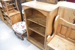 A modern pine deep bookshelf