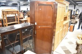 An early 2th Century mahogany full height corner cupboard, height approx. 184cm