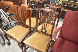 A hardwood framed armchair