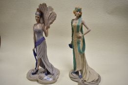 Two figurines by Coalport from the Roaring Twenties collection