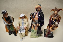 Three Royal Doulton figures The Jester HN2016, Bluebeard HN2105 and the Cavalier HN2716