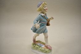 A figure by Royal Worcester titled Thursdays child has far to go no.3522