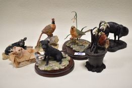 A collection of Border Fine arts studies to include Cock Pheasant RB21,Nugent JH12,Buttercup JH25