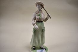 A modern figurine of a tennis player by Coalport modelled by John Bromley