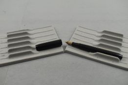 A Conway Stewart 479 leverfill fountain pen in black with clipless cap having a Conway Stewart 14k