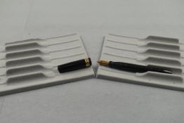A Mabie Todd Swan Visofill clipless fountain pen, having rare plunger fill, in black with diamond