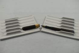 A Mabie Todd Swan C3 clipless Eyedropper fountain pen in chaised black hard rubber with very broad