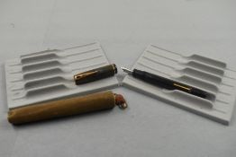 An Esterbrook Relief No90 leverfill fountain pen in BHR (slight discolour) with single narrow band