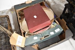 A selection of cased and loose cutlery and flatware including gallery tray