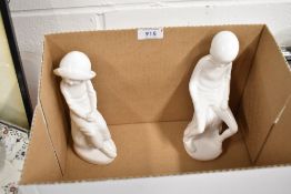 Two Spode figurines, Simon and Joanna by Pauline Shone.