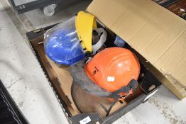 Three working helmets including chainsaw Stihl