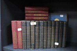 A collection of HG Wells books and a selection of books of classical composers interest.