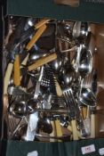 A selection of loose cutlery and flatwares