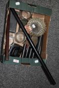 A selection of stationary and similar including straight edges and sponge pots