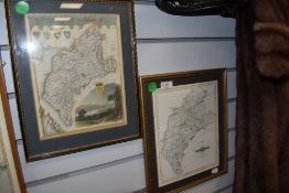 Two late Victorian map prints of local interest including Thomas Moule and Westmorland