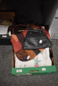 A selection of ladies bags and hand sewn linen