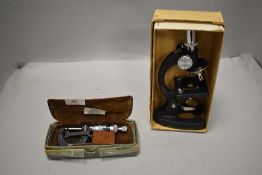 A Moore and Wright micrometer and a Clearvu microscope.