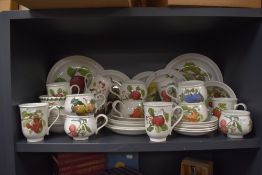 A quantity of Portmerion 'Pomona' pattern tea and dinner wares, cups, saucers, plates etc.