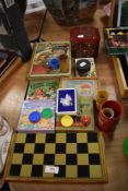 A selection of childrens games and puzzles including panda cubes and Spots snap cards