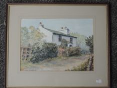 Rose Brennard, (20th century), a watercolour, Skelies Cottage Crosswaite, signed, 24 x 33cm, mounted