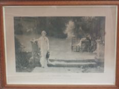 Marcus Stone, (19th century), after, a print, A Passing Cloud, dated 1891, 43 x61, oak framed and
