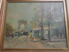 H Dongen, (20th century), an oil painting, Parisian scene, signed, 39 x 49cm, framed, 46 x 56cm,