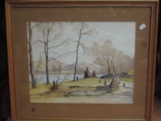 N J Hepworth,(20th century), a watercolour, Coniston Lake Nr Brantwood, signed, 44 x 45cm, mounted