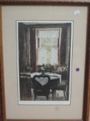 Geoff Butterworth, after, a Ltd Ed print, An English Mans Home Parlour, 37 x 24cm, mounted framed