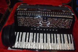 A Vignoni Watkins Super-M piano accordion, in plush lined, hard case, with midi output