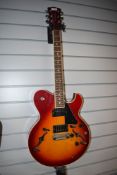 A Gordon Smith , electric guitar, semi hollow in sunburst (selling on behalf of St Johns Hospice)