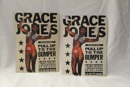A lot of two Grace Jones shop counter promo Ads