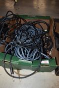 A selection of cables, mainly jack to jack