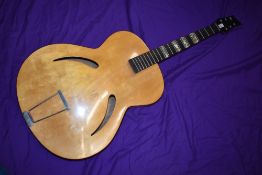 A Framus style archtop guitar, transfer decal 'Broadway'