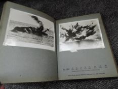 A Valentines Cloth of Gold Album containing WW2 period onwards black and white Naval Photographs,
