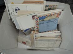 A box containg World Postal History including 19th century Pre Stamp Entires, Postal Stationary,
