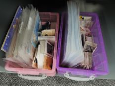 Two small boxes of various Tea Cards loose and in albums including PG Tips, X-Files etc