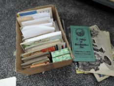 A collection of vintage Postcards and Ephemera, Postcards including Military, Silks, Humour etc,