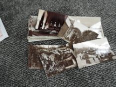 A small collection of mainly black & white Postcards including Real Photo Cards, Street Scenes,