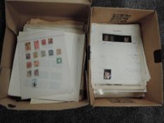 Two shoe boxes of Commonwealth and World Stamps, all on pages, mint and used, mid 19th century to m