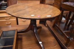 A 19th Century and later pedestal coffee table