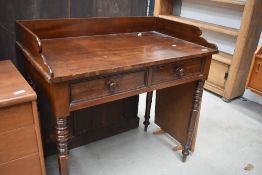 A 19th Century mahogany washstand , having two frieze drawers