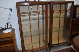 Two early 20th Century china cabinets