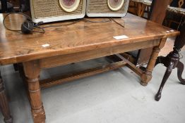 An Elm coffee table, Dodds of Charlbury