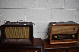 Two vintage HMV radios