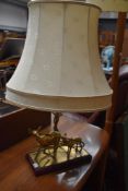 A brass desk lamp, deer interest, shouldn't be too dear!
