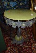 A resin table in the onyx style