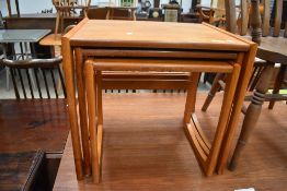 A stylised teak nest of tables, probably G plan