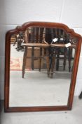 A Mahogany framed wall mirror (Ex dressing table mirror)