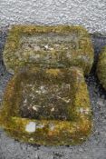 Two 19th century carved stone troughs or water feeders