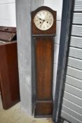 An early 20th Century oak cased Grandmother clock (af)